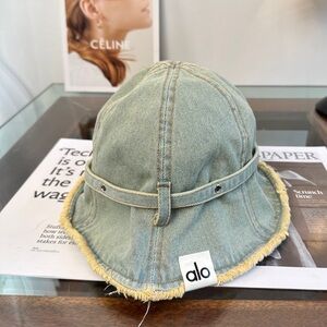ALO yoga light blue soft denim fisherman hat